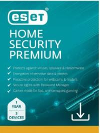 ESET HOME SECURITY PREMIUM 3 Kullanıcı 1 Yıl Box